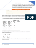 Statistics Review: Day 2 - Activities