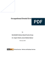 Occupational Dental Erosion: Worksafebc Evidence Based Practice Group