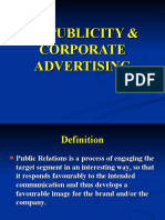 PR, Publicity & Corporate Advertising