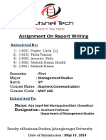 Assignment On Report Writing: Submitted by