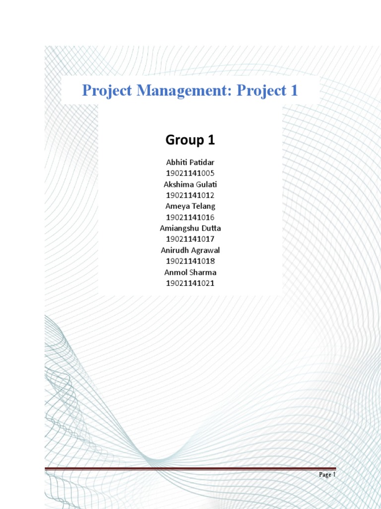 Group 1 - PM Project | PDF | Employment | Internal Rate Of Return