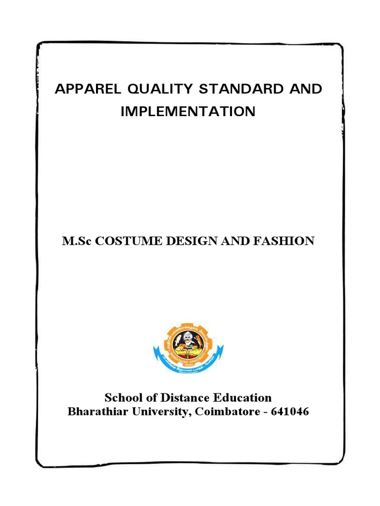 Apparel Quality Standard & Implementation PDF PDF Iso 9000