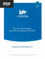 Plan de Mantenimiento Preventivo de Equipo Informático