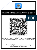 Akademi Keusahawanan Hasra: Scan With Mysejahtera App To Check-In
