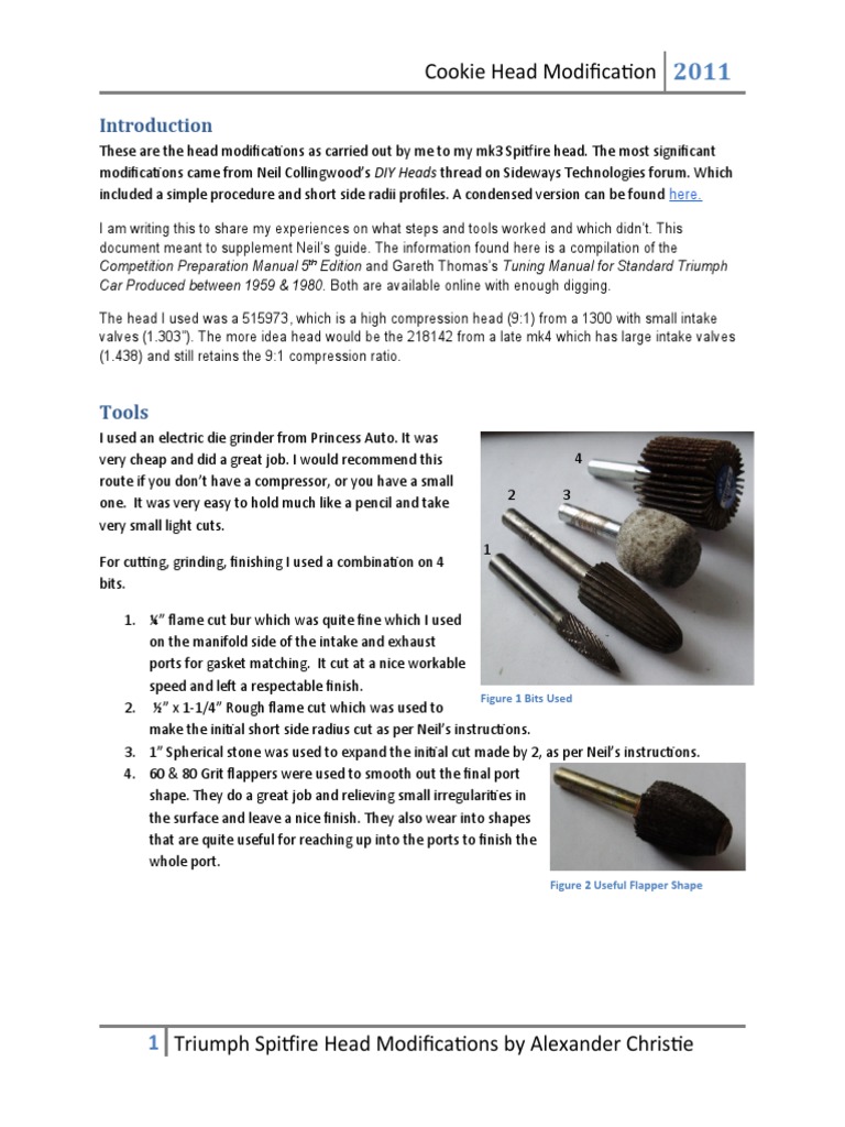 Triumph Spitfire Head Modifications Guide | PDF | Sphere | Mechanical ...