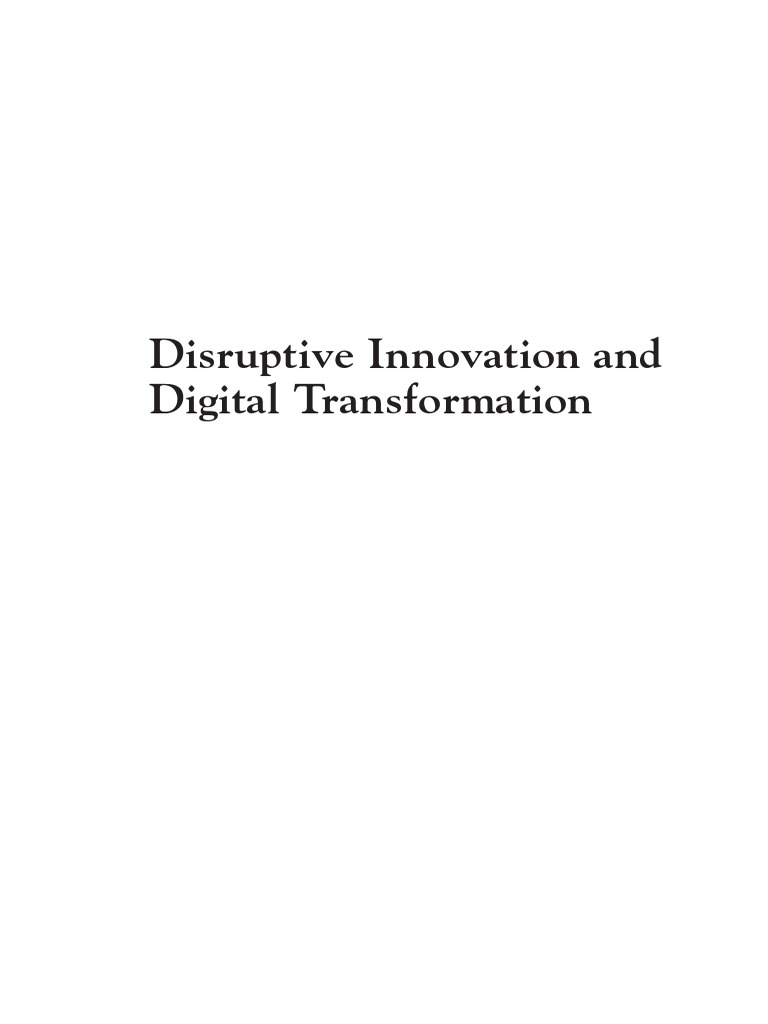 Chapter 1, PDF, Disruptive Innovation