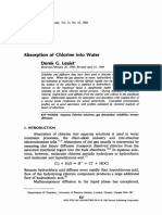 Absorption of Chlorine Into Water Derek G. Leaist 1