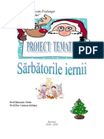 Proiect Tematic Obiceiuri de Iarna