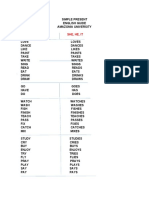 Simple Present Tense Guide for English Verbs