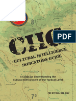 Cultural Intelligence Indicators Guide: A Guide For Understanding The Cultural Environment at The Tactical Level