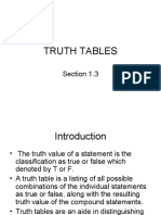 Truth Tables Dalesandro