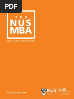 NUS MBA Aug 2011 Brochure