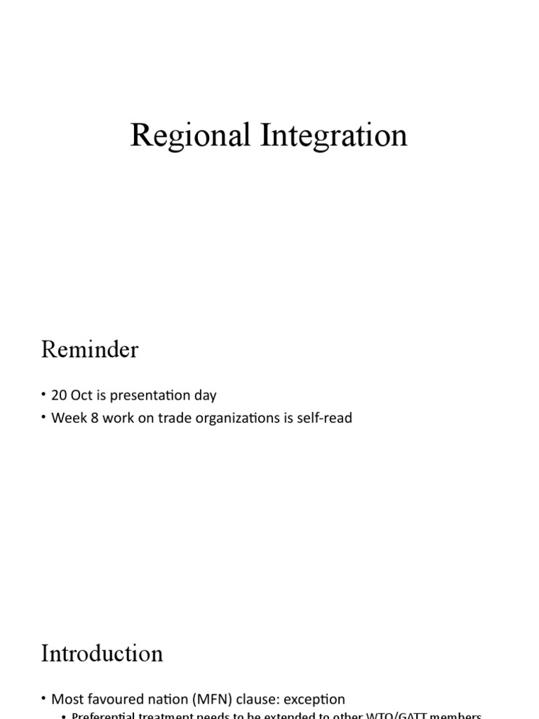 Week 6 | PDF | Most Favoured Nation | Global Politics