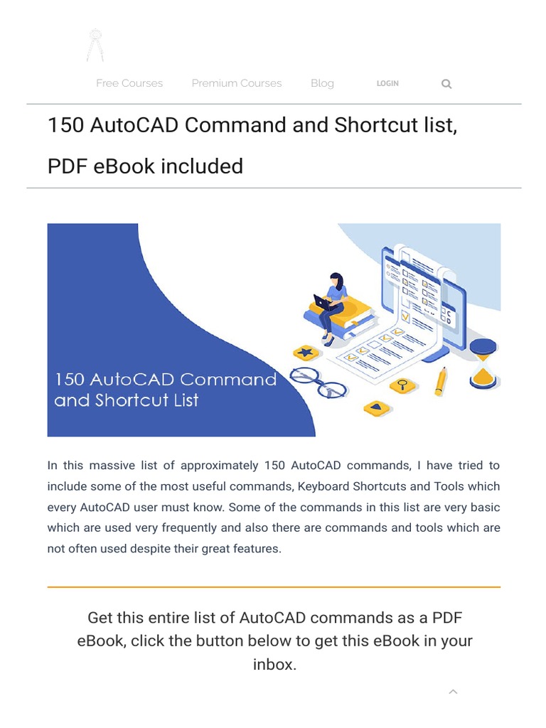 Essential AutoCAD Commands PDF Guide | PDF | Keyboard Shortcut ...