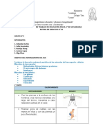 Ficha de Trabajo de Educación Física 4° de Secundaria Rutina de Ejercicio #01