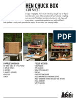 Camp Kitchen Chuck Box: Supplies List & Cut Sheet