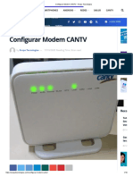 Configurar Modem CANTV - Arepa Tecnologica