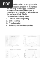 The Bullwhip Effect in Supply Chain