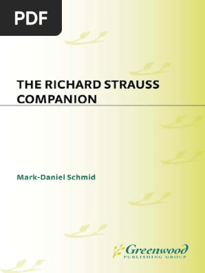 The Richard Strauss Companion Pdf Richard Strauss Johannes Brahms