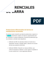 Protecciones Diferenciales de Barra en Subestación electrica.