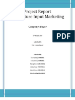 Project Report Agriculture Input Marketing: Company: Bayer