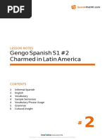 Gengo Spanish S1 #2 Charmed in Latin America: Lesson Notes