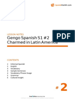 Gengo Spanish S1 #2 Charmed in Latin America: Lesson Notes