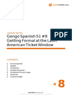 Gengo Spanish S1 #8 Getting Formal at The Latin American Ticket Window