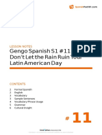 Gengo Spanish S1 #11 Don't Let The Rain Ruin Your Latin American Day