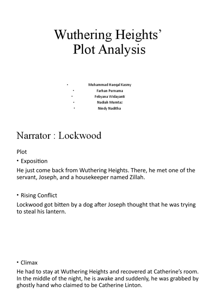 Wuthering Heights' Plot Analysis PDF Heathcliff (Wuthering Heights