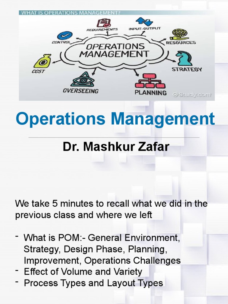 Operations Management Week 2 New1 | PDF | Scheduling (Production ...