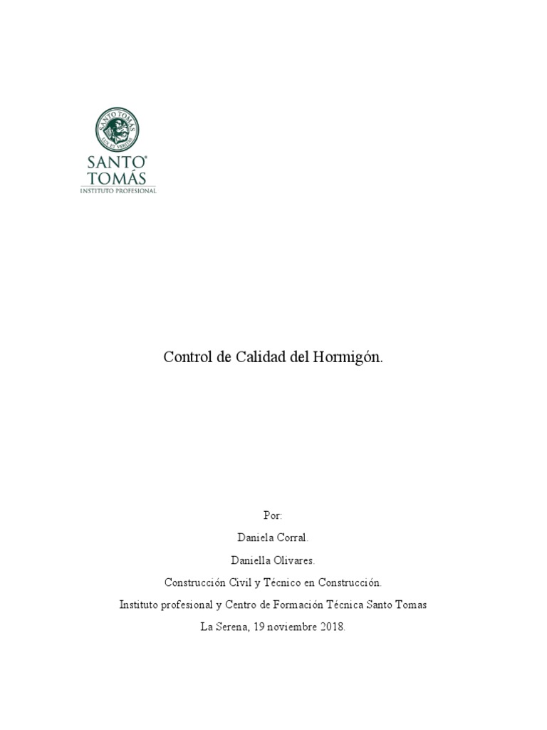Control de Calidad del Hormigón | PDF | Hormigón | Materiales