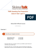 TOEFL Speaking Test Preparation: Lesson 6: Task 1 (Part 1)