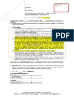 Evaluación Química 1°A EM - Reactivo Limitante y en Exceso