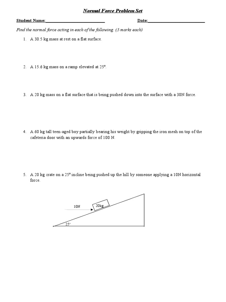 12U Normal Force P-Set | PDF
