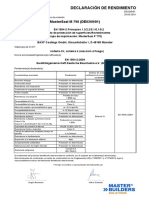 Declaracion de Rendimiento MasterSeal M 790 Con MasterSeal P 770 ES L