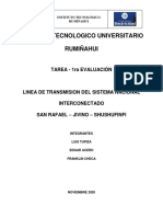 1ra Evaluación - Linea de Transmision San Rafael - Jivino - Shushufindi