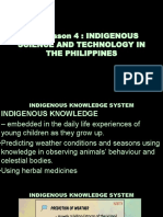 Sts Lesson 4: Indigenous Science and Technology in The Philippines