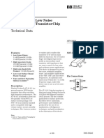 Surface Mount Low Noise Silicon Bipolar Transistor Chip: Technical Data