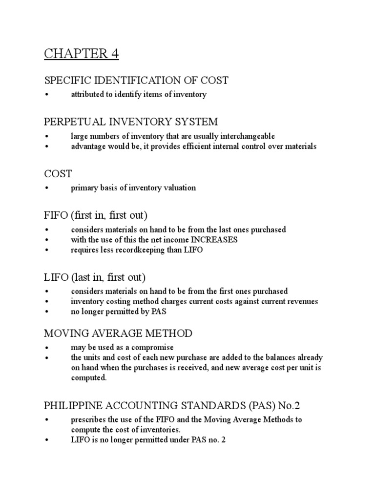 Notes in Cost | PDF | Inventory | Inventory Valuation