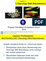 2018-2019 Genap BIO100 Kuliah 7 Bioteknologi PDF