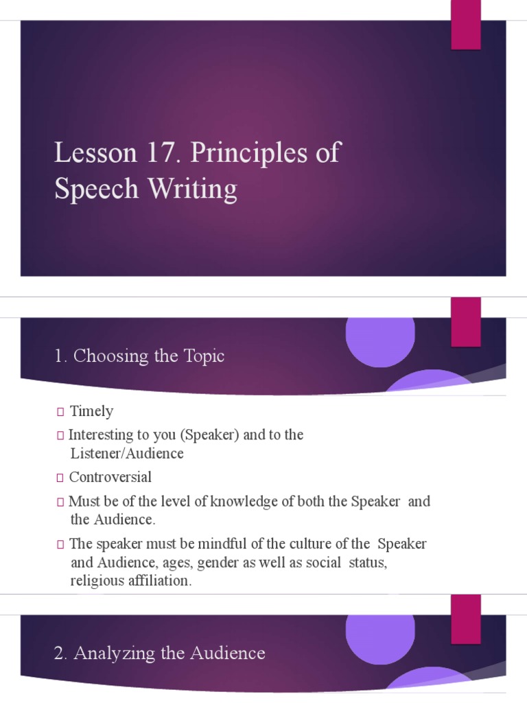 speech writing pdf notes