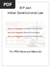 MP Jain - Indian Constitutional Law