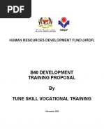 B40 Development Training Proposal by Tune Skill Vocational Training