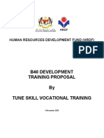 B40 Development Training Proposal by Tune Skill Vocational Training