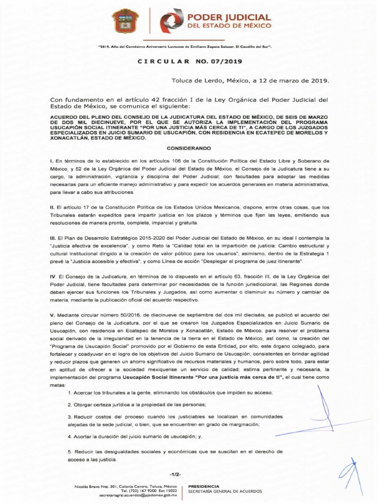 Circular 07-2019 PDF | PDF