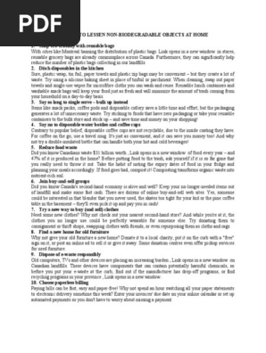 10 WAYS TO LESSEN NON