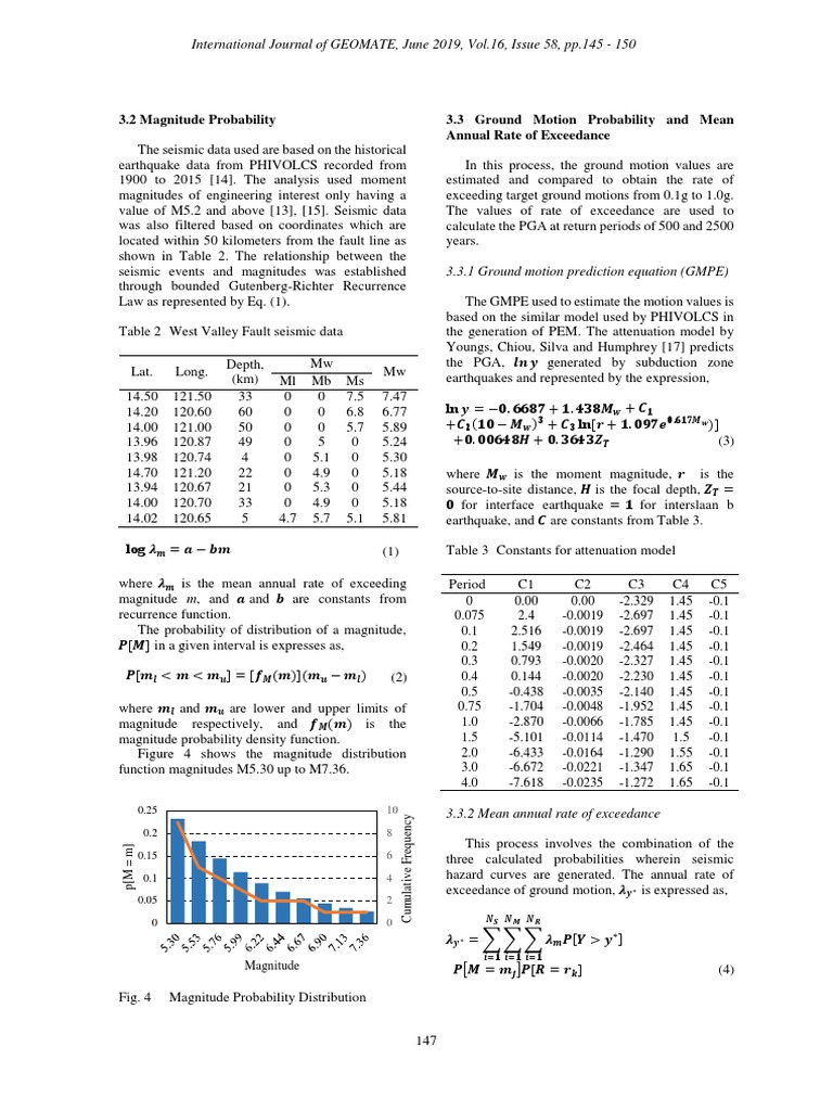 Seismic Magnitude Probability Analysis | PDF | Moment Magnitude Scale ...