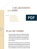 Plan de Abandono o Cierre