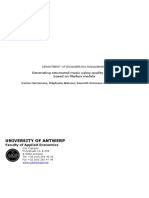 Generating Structured Music Using Quality Metrics Based On Markov Models